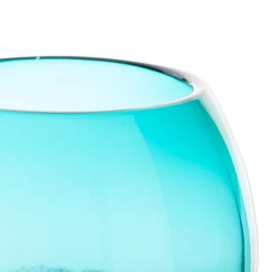 7.5" Large Aqua Fish Bowl Vase